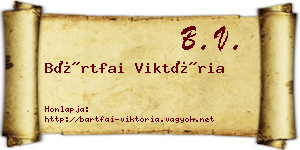 Bártfai Viktória névjegykártya